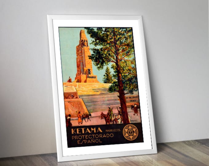 Poster KETAMA MOROCCO | retro advertising | travel poster | vintage poster | vintage wall art