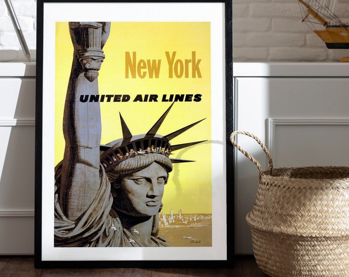 NY poster I Newyork I New York I vintage pub I usa pub I retro advertising I travel poster I vintage poster I vintage wall art