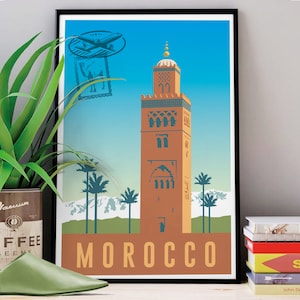 Cartel del sello MARRUECOS | cartel Marruecos | orientalista | viajar marruecos