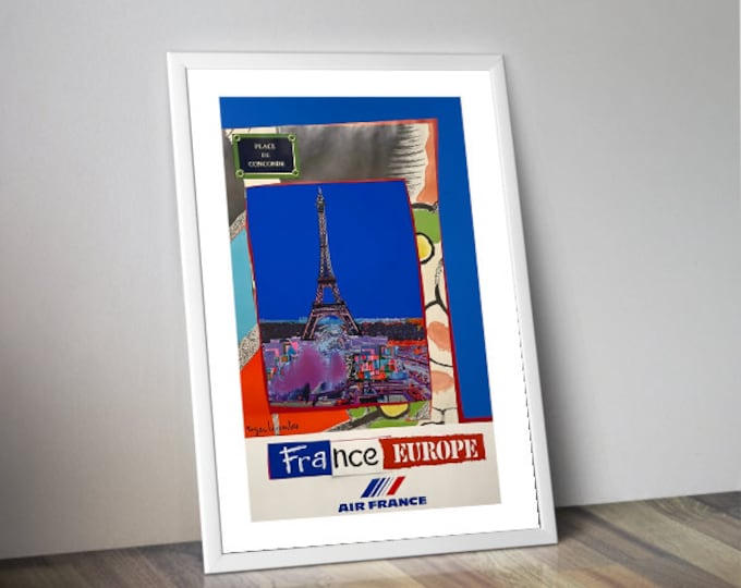 AIR FRANCE poster | retro advertising | travel poster | vintage poster | vintage wall art