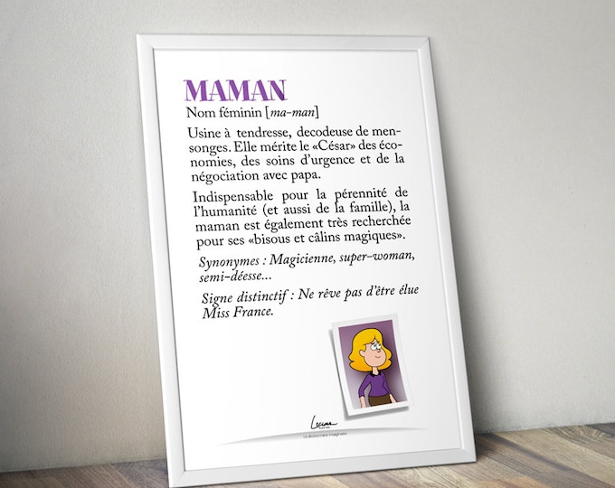 Poster MOM I definition I Text I Mother's Day