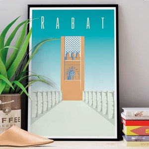 Poster RABAT Marokko | Marokko-Plakat | Orientalist | Marokko-Reise