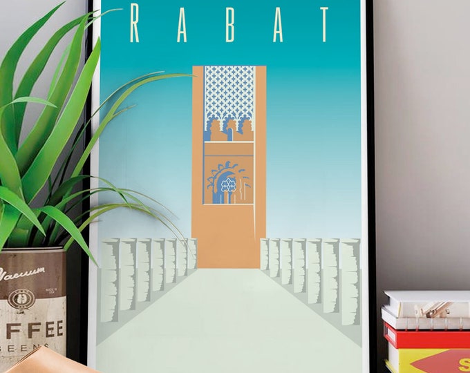 Poster RABAT Morocco | Morocco poster | orientalist | Morocco trip