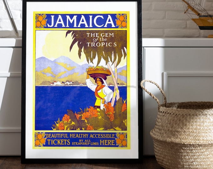 JAMAICA I travel I retro pub poster.