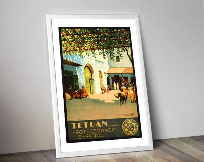 TETUAN poster I retro advertising I travel poster I vintage poster I vintage wall art