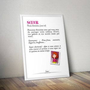 Poster SISTER I Definition of word I Family