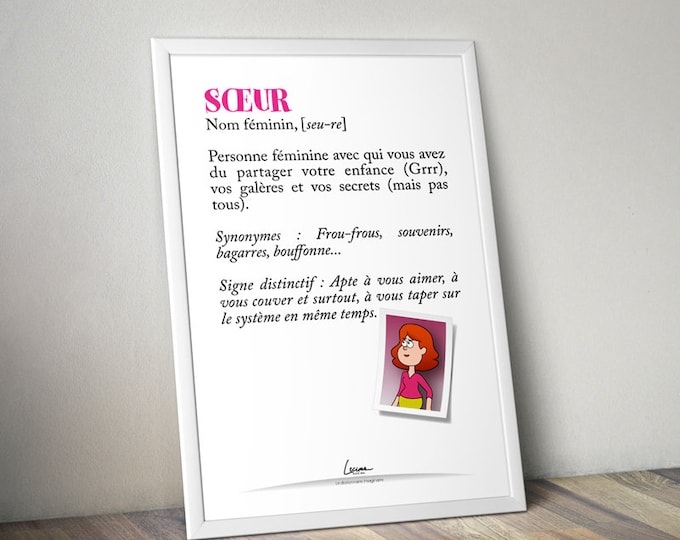 Poster SISTER I Definition of word I Family