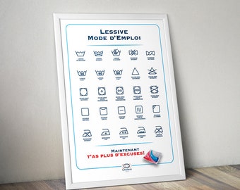 Póster lavandería I Cuarto de lavado I Lavado