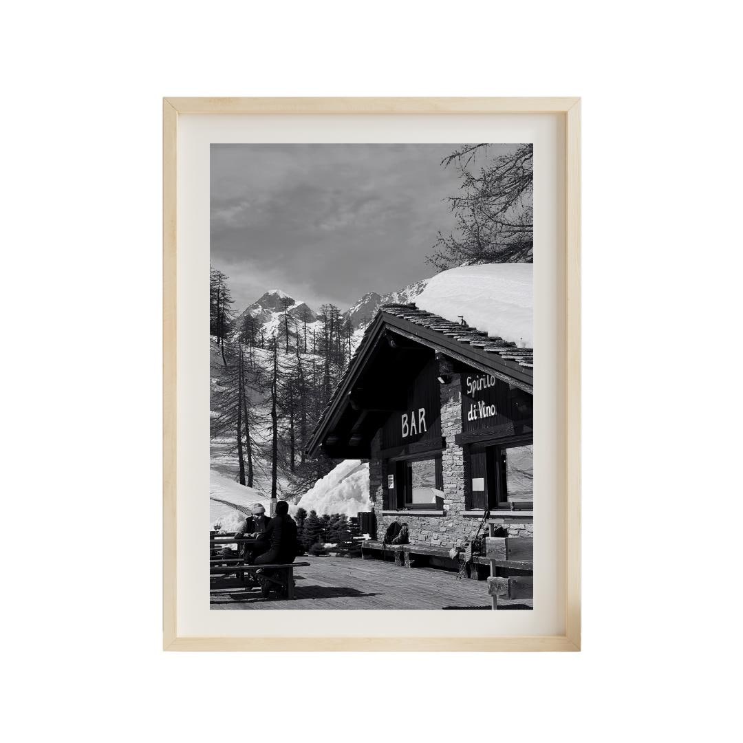 Monte Rosa Ski Print: Black and White Alpine Chalet Photography - Etsy