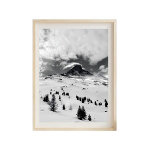 Matterhorn Print: Black and White Swiss Alps Photography