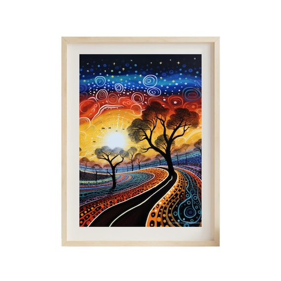 Dreamtime Journey – Aboriginal Indigenous Art Print | Vivid Colors