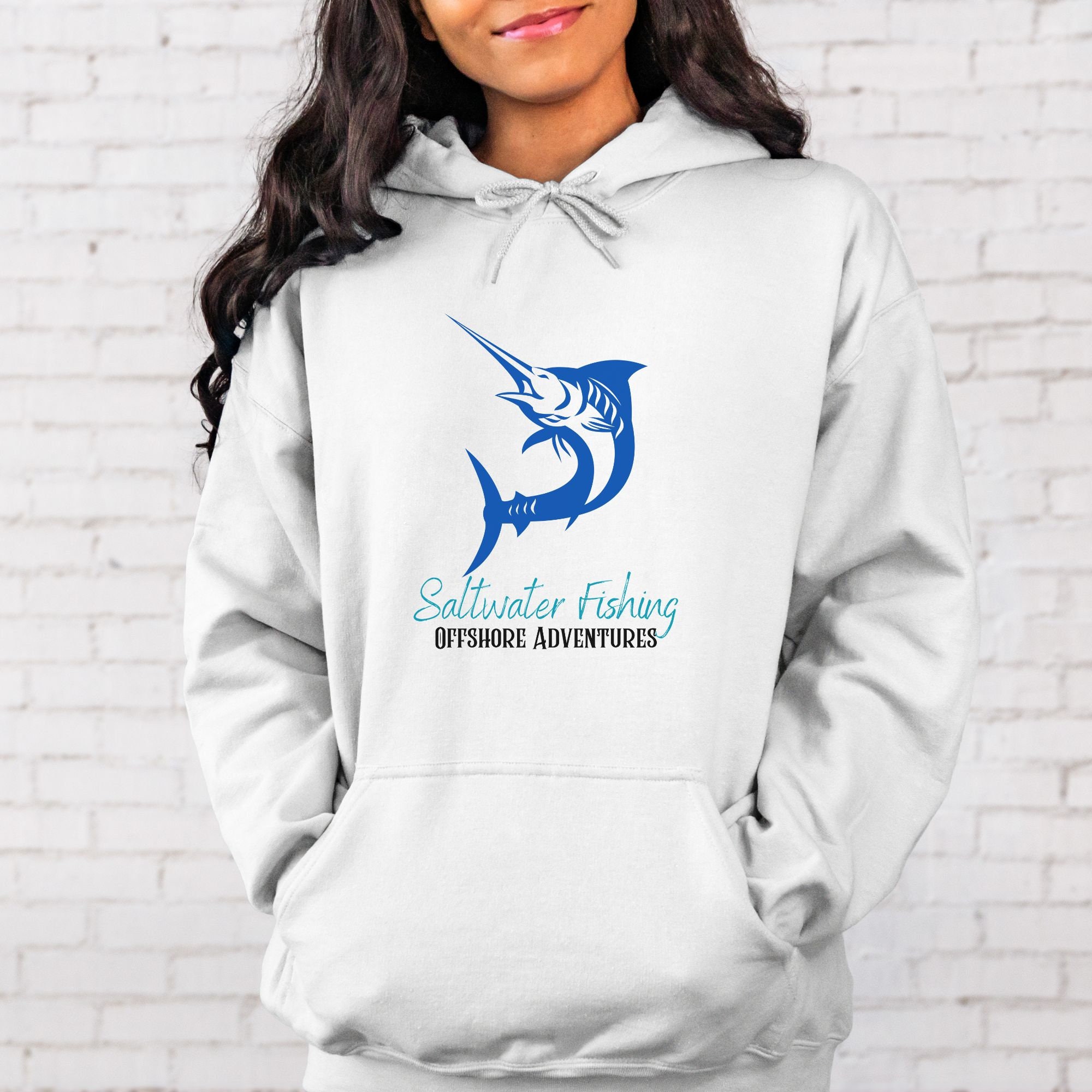 Marlin Fishing Hoodie, Fishing Hooded Sweatshirt, Offshore Hoodie
