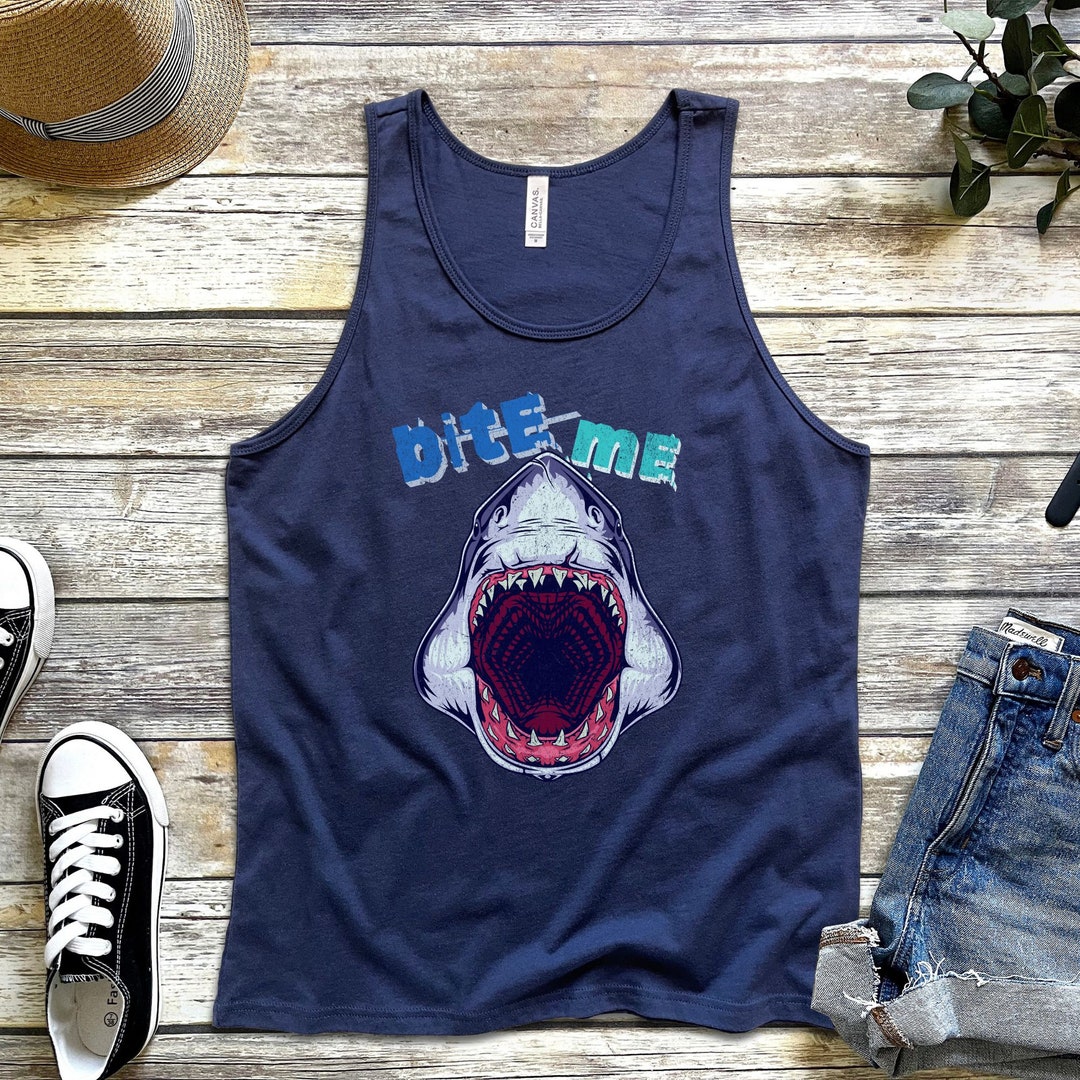 Plus Size Hit Shark Bite Hem Tank main image 1