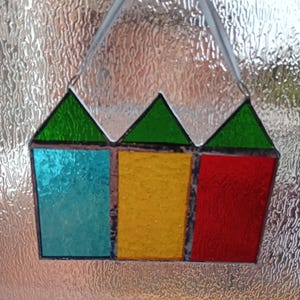 Beach hut suncatcher - window hanging or wall mount