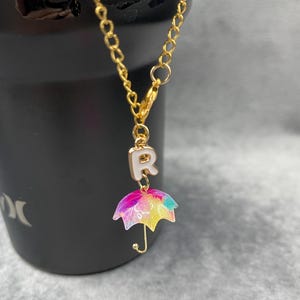 Becher Charm, personalisierte Initiale mit Regenschirm, Stanley Cup Charms