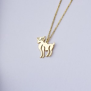 14K ゴールド 牡羊座ネックレス、ミニマリスト 羊ネックレス、上品な星座ネックレス、彼女への占星術誕生日プレゼント、お母さんへのプレゼント、14K 純金