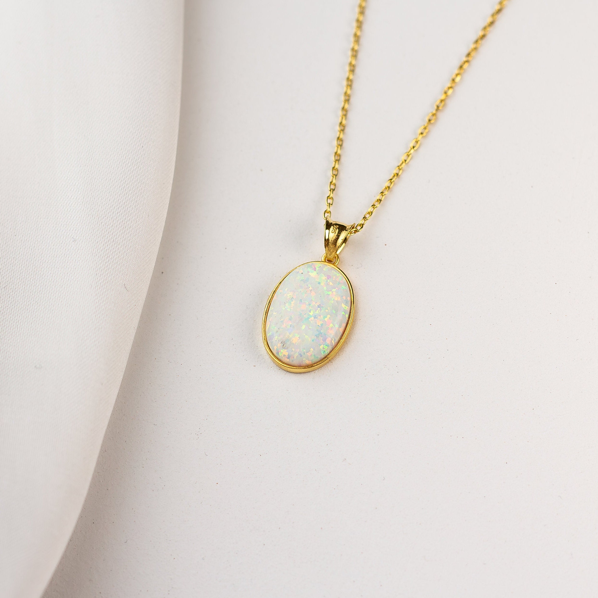 Sterling Opal Necklace