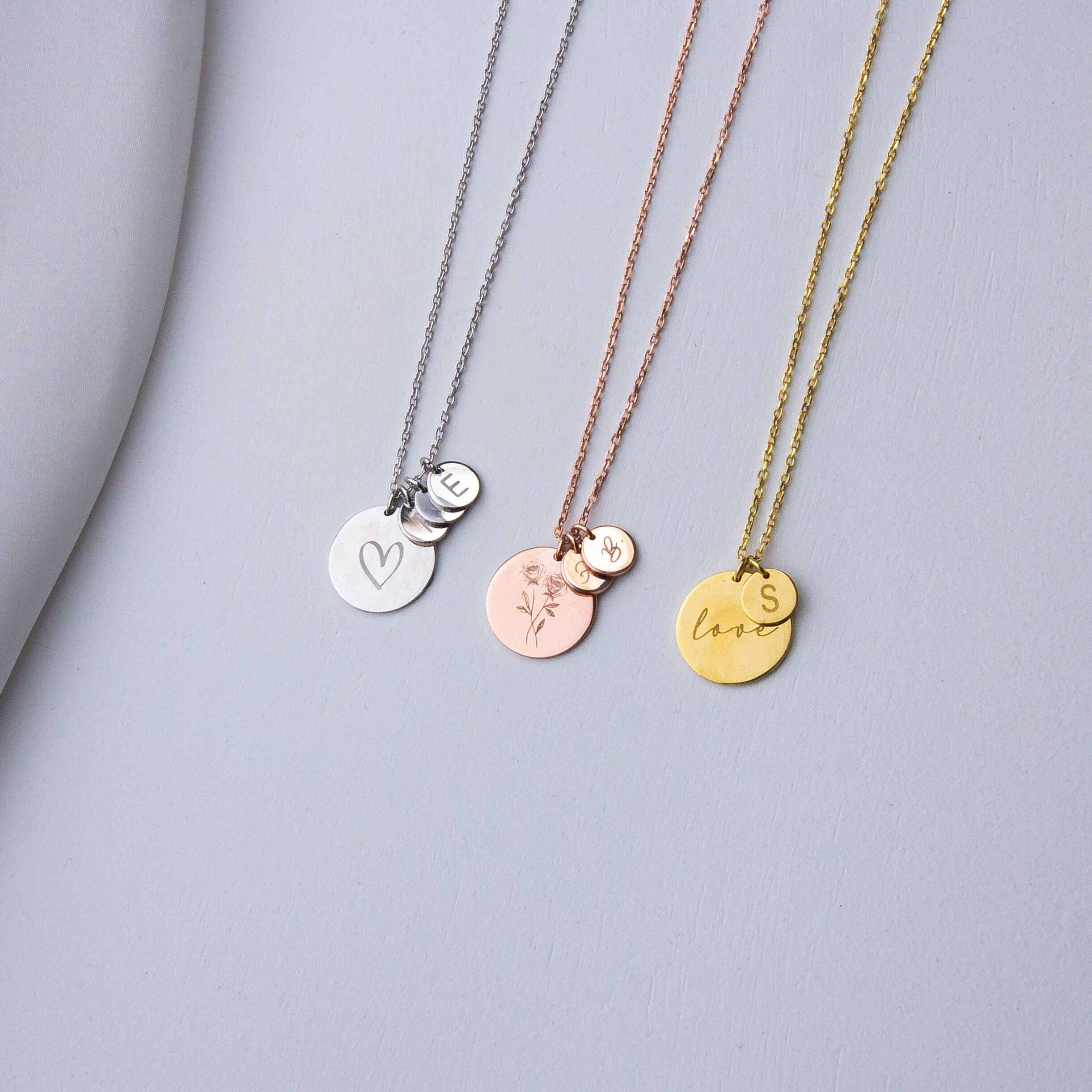 14k Gold Monogram Necklace,Personalized Necklace,Personalized  Jewelry,Personalized Gift,Letter Necklace-Initial Necklace-JX04