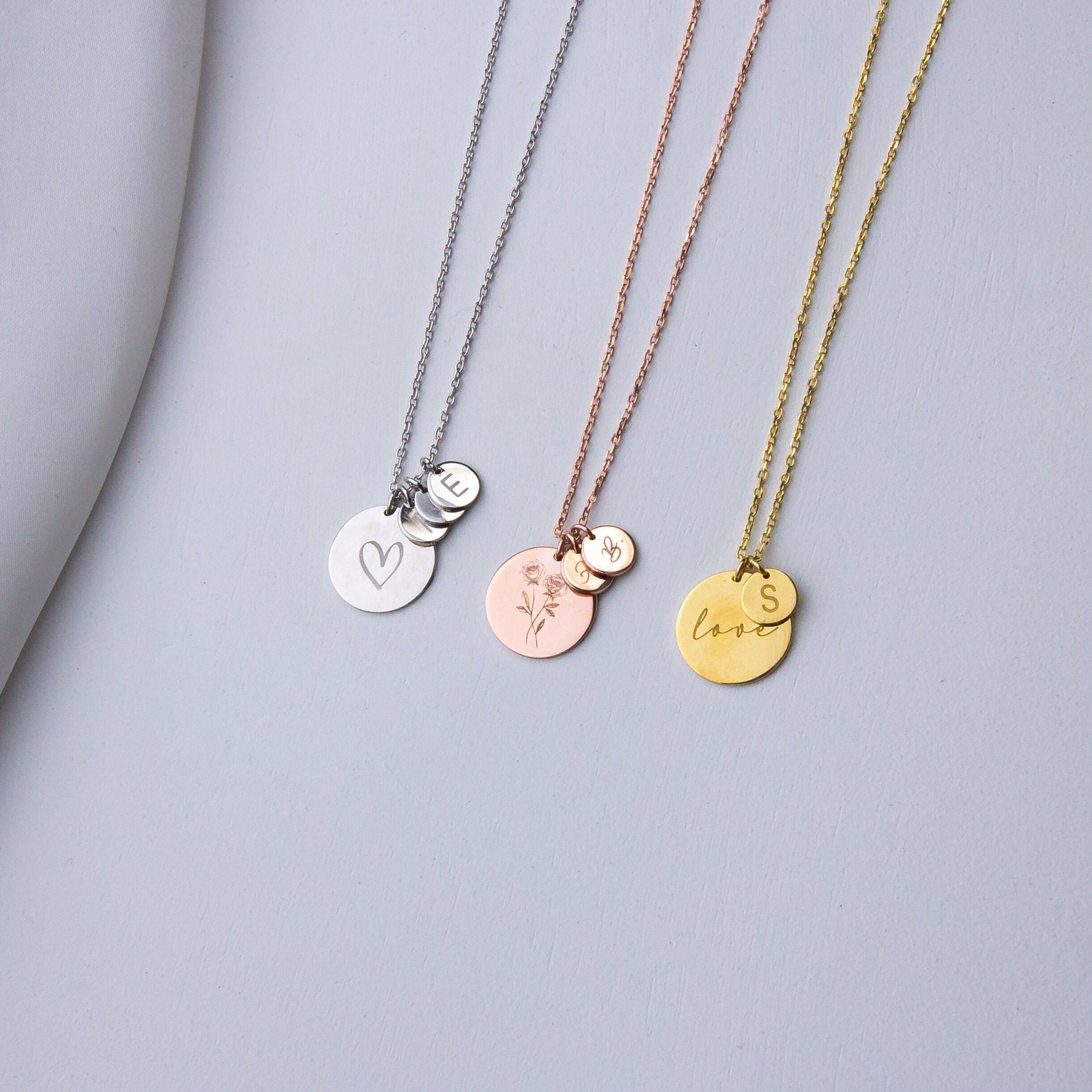 White gold disc pendant sale