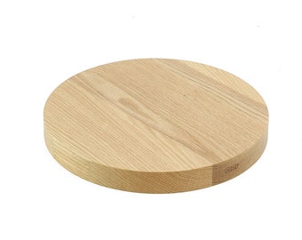 Round Solid Oak Chopping Board Food Serving Board Beautiful Light Oak