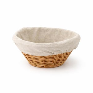 500g Round Proving Basket Wicker Banneton with Removable Liner