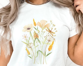 Wildflower Bouquet Shirt, Wildflowers Tshirt. Floral Tshirt, Flower Shirt,Floral graphic Tee,Floral Tee,Gift for Women,Vinatage Flower Shirt