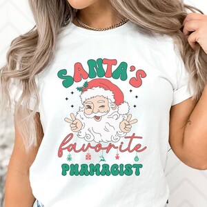 Santa&#39;s Favorite Pharmacist Shirt, Pharmacy Tech gifts,Pharmacy Tech Shirt Pharmacist Shirt Christmas Pharmacist Shirt,Pharmacist Christmas