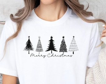 Christmas Trees Shirt, Christmas Shirts for Women, Christmas Tee, Cute Christmas Trees Shirt, Christmas T-Shirt,Merry Christmas, Holiday Tee