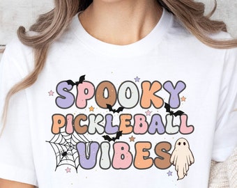 Pickleball Shirt, Pickleball Lover Shirt, Pickleball Player Shirt, Spooky Pickleball T-Shirt, Pickleball Game Tee,Gift for Pickleball Player