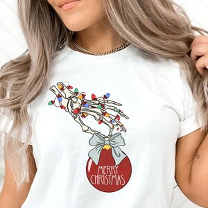 Skeleton Christmas Shirt, Funny Christmas Shirt, Skeleton Vintage Shirt,Christmas Skelton Shirt, Goth Christmas Shirt,Spooky Christmas Gifts