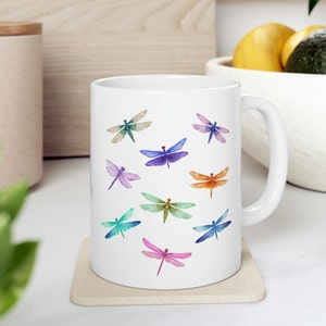 Dragonfly Mug,Dragonfly Coffee Mug,Dragonfly Tea Cup,Insect Lover Mug,Nature Lover Tea Cup,Dragonfly Ceramic Mug,Dragonfly Gifts,Dragonflies