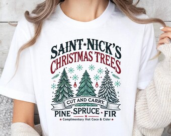 Christmas Trees Shirt,Christmas Shirts for Women, Christmas Tee,Christmas T-Shirt, Cute Christmas Trees Shirt, Holiday Tee,Womens Xmas Shirt