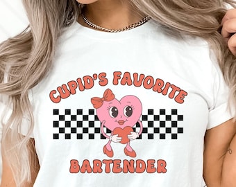 Valentine Bartender Shirt, Bartender Shirt, Bartender Gifts, Drinking Shirt, Bartender Tshirt, Bartender Gifts For Her, Cocktail Shirt,Cupid