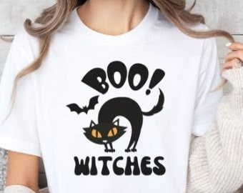 Halloween shirt, Halloween shirt women, Halloween tshirt, Halloween shirt funny,Cute Halloween shirt,Halloween gift,Halloween Cat Shirt,Fall