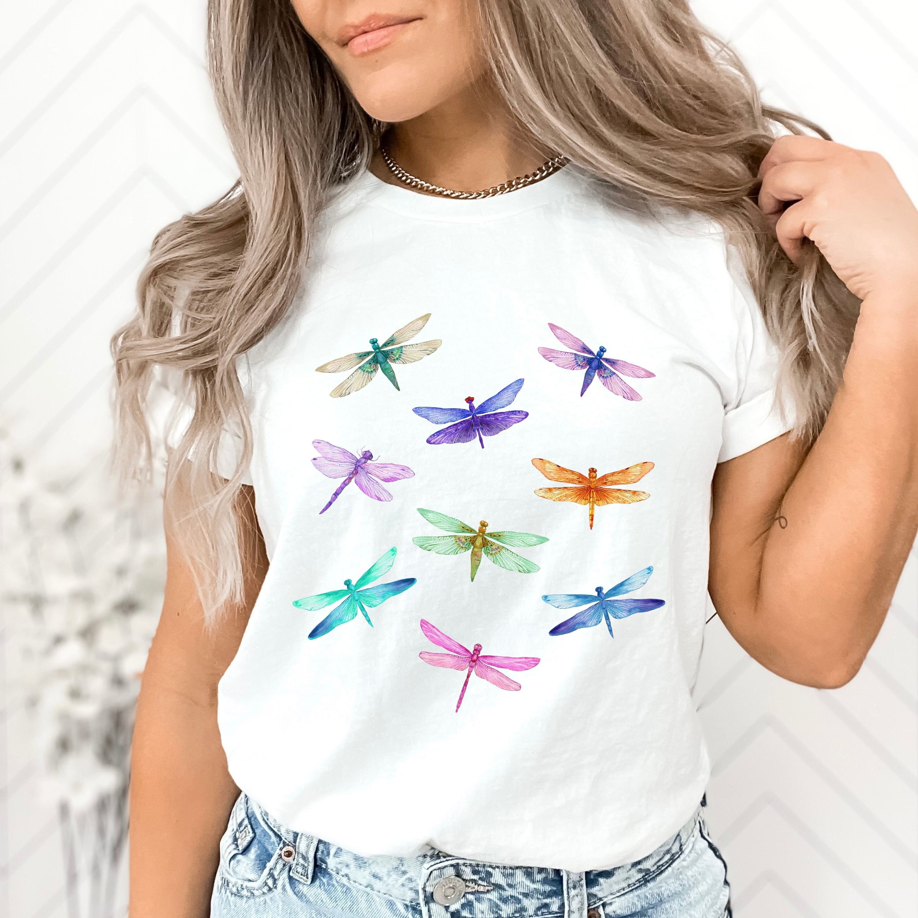 Anaïs | Women’s Graceful Dragonfly Print Casual Shirt main image 1