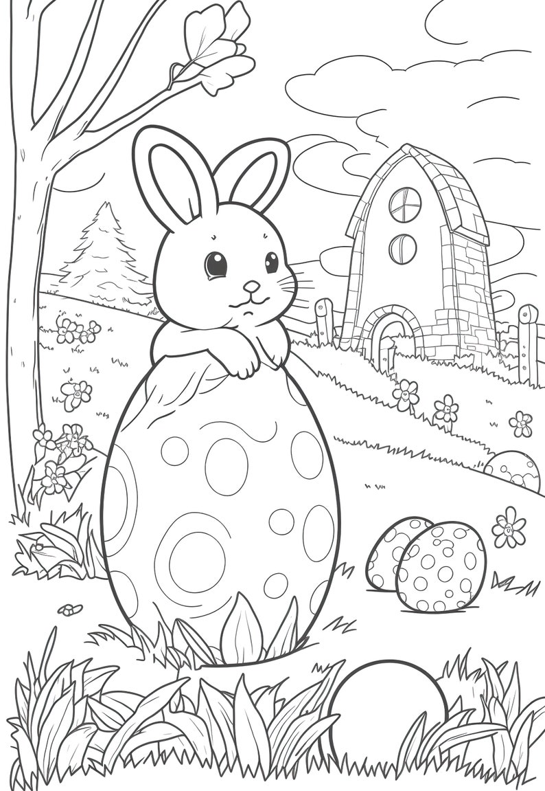 OFFER! 30 Easter Coloring Pages for Kids and Teens Printable PDF ...