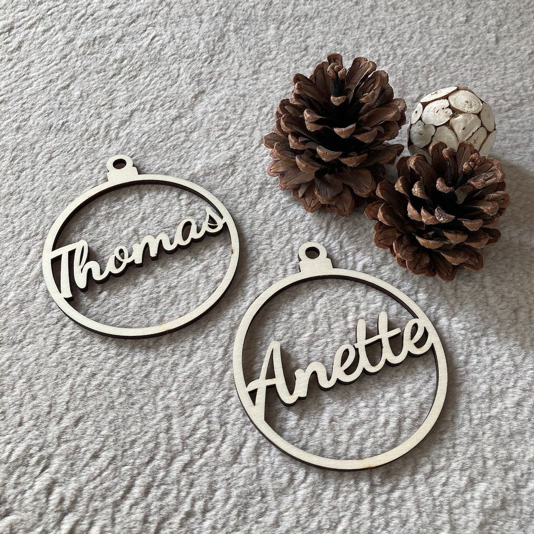 Christbaumkugeln aus Holz Personalisierter Etsy.de