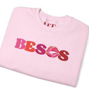 Besos Valentine&#39;s Day Gildan 1800 Sweatshirt - Unique V-Day Gift - Unisex - Tex Mex Valentine