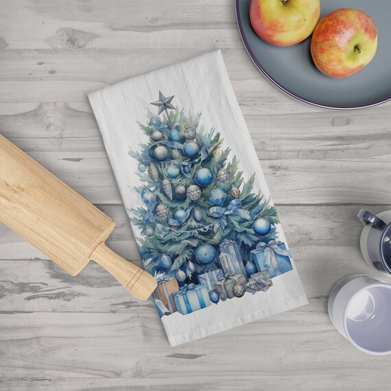 Fruit Tree blu Kitchen Tea Towel