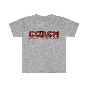 Unisex Soft-style T-Shirt, Coach Silhouette Gymnastics Tee