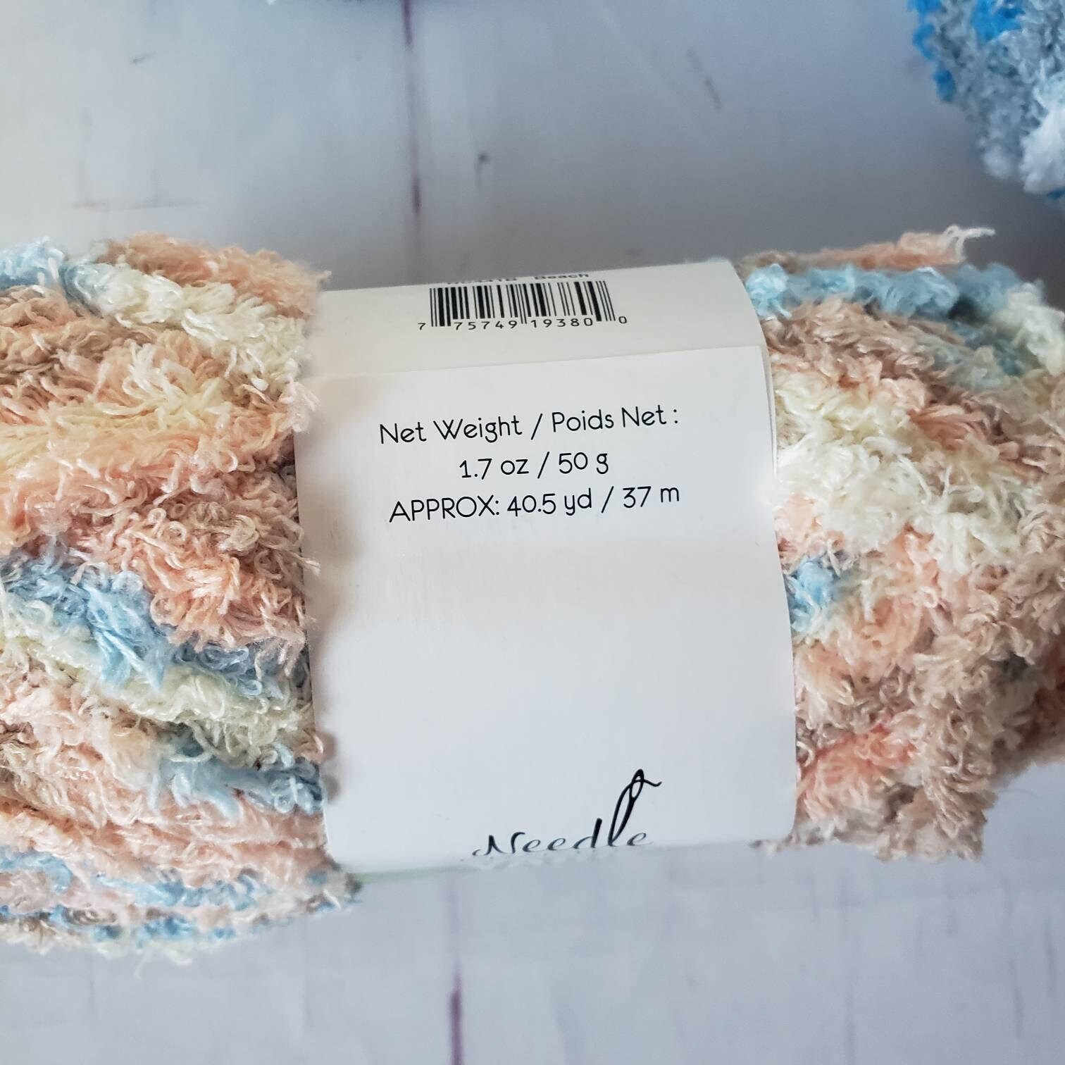 Needle Crafters Soft & Fuzzy Plush Baby Yarn Beach and Blue Etsy