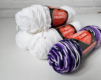 Red Heart Classic Yarn 100% Acrylic Worsted Weight Yarn – Durable Craft Yarn for Crochet & Knitting, Machine Washable, DUTY FREE to USA