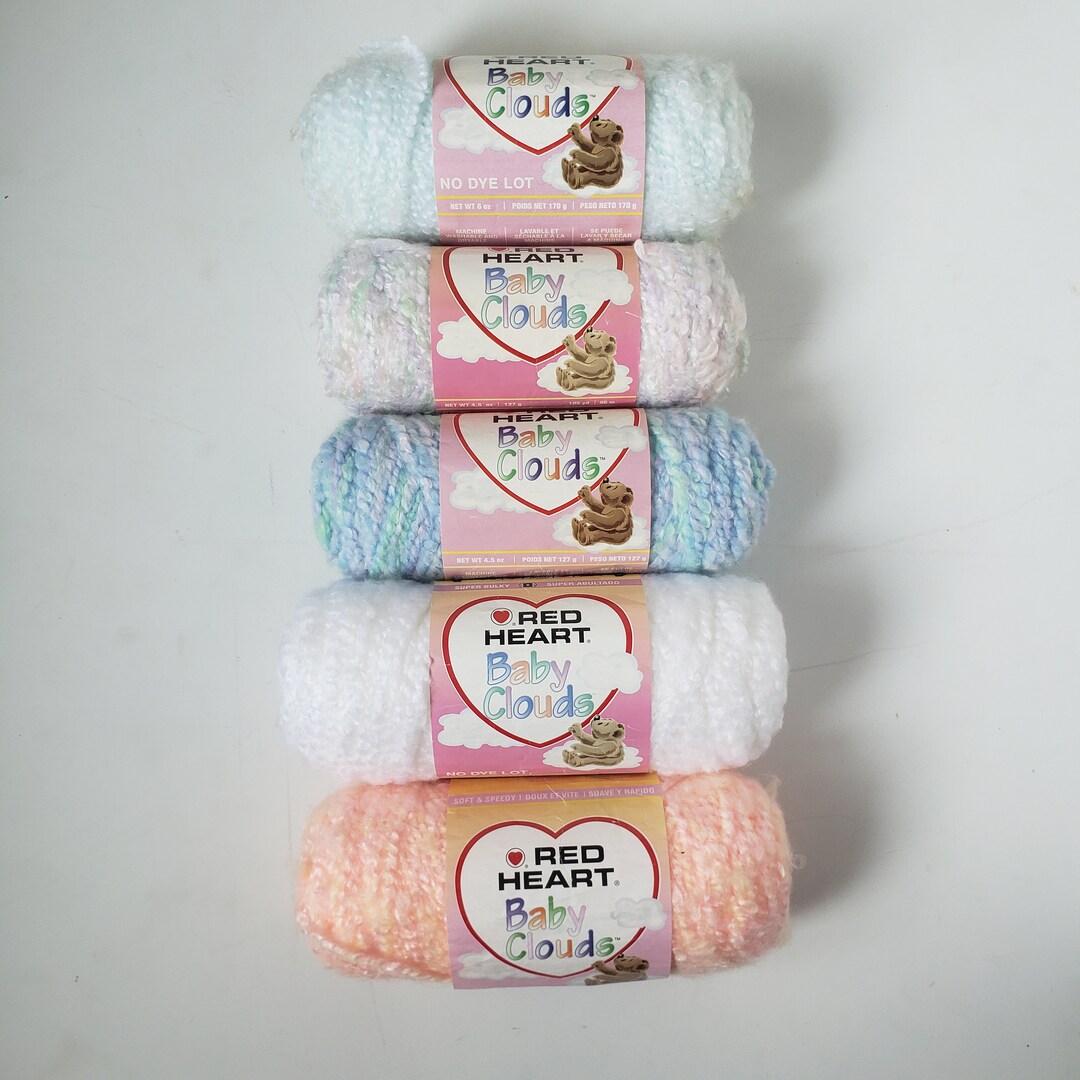 Red Heart Baby Cloud Yarn Skeins Super Bulky 6 Knitting Etsy