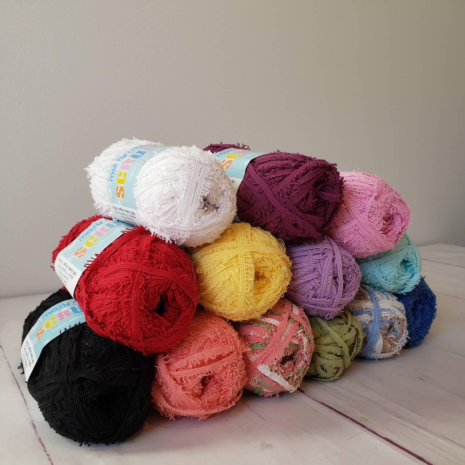 Mary Maxim Scrub It Yarn 50g Cotton Dish Cloth Yarn Scrubby Etsy