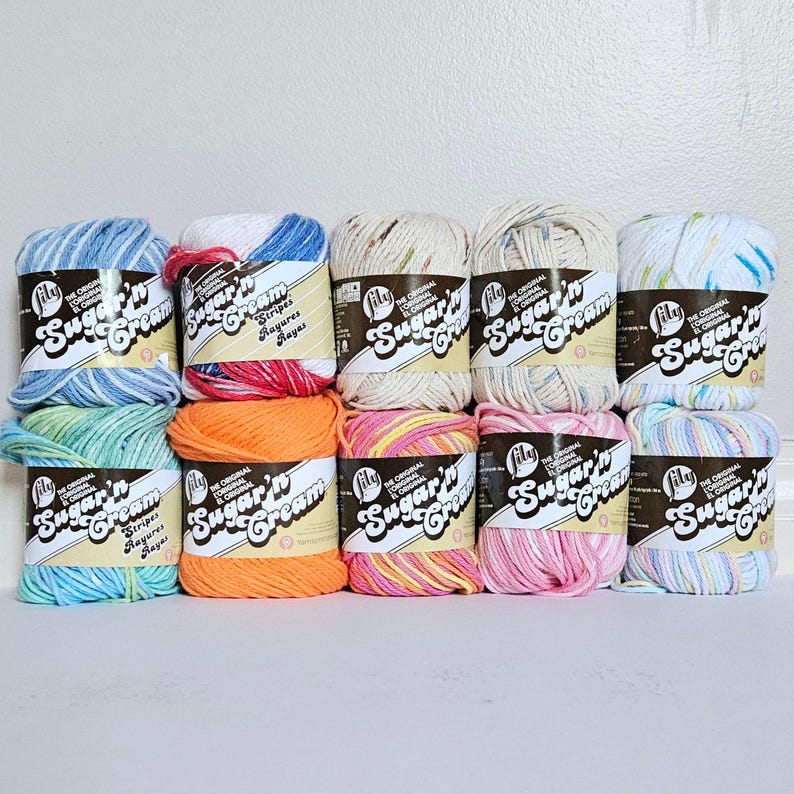 Hilo Lily Sugar n Cream 100 % algodón, 56-70 gramos, para tejer, agarraderas y toallas. Envío libre de impuestos a EE. UU. imagen 2