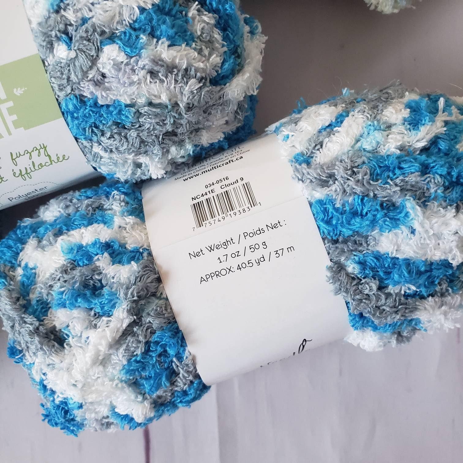 Needle Crafters Soft & Fuzzy Plush Baby Yarn Beach and Blue Etsy
