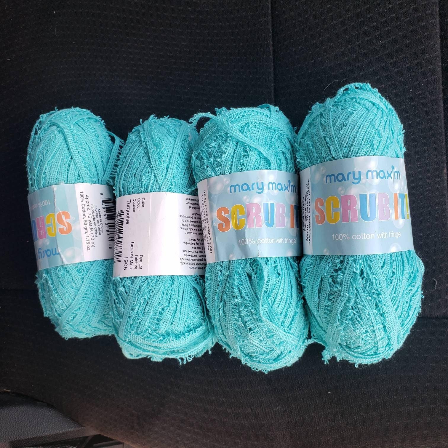 Mary Maxim Scrub It Yarn, 50g Cotton, Dish Cloth Yarn, Scrubby Yarn