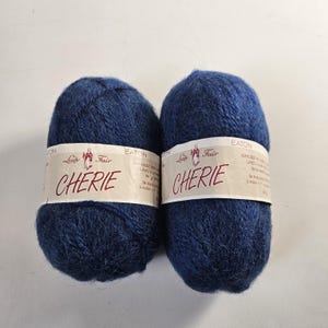 Lady Fair Cherie yarn, acrylic, wool and mohair blend, 50 grams, Eaton&#39;s yarn, blue, discontinued