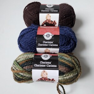 Loops and Threads Charisma Yarn, 100% Acrylic, 100 gr.  Black, Black Raspberry, Ashes, Walnut, White DUTY & TARIFF included in shipping