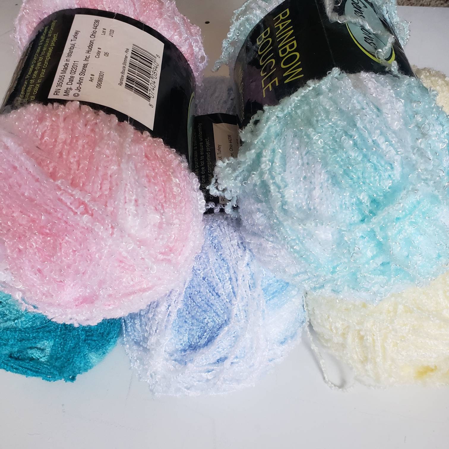 Sensations Rainbow Boucle Yarn With Shimmer & Original, 312 Grams, Big